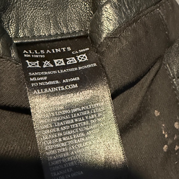 All Saints Sanderson Leather Jacket - Picture 5 of 5
